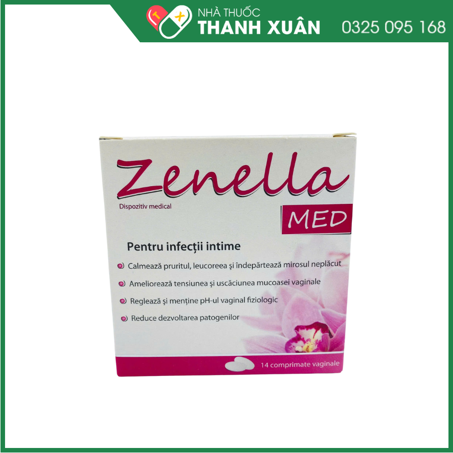 Zenella MED - Viên đặt âm đạo giúp phòng ngừa và điều trị viêm âm đạo